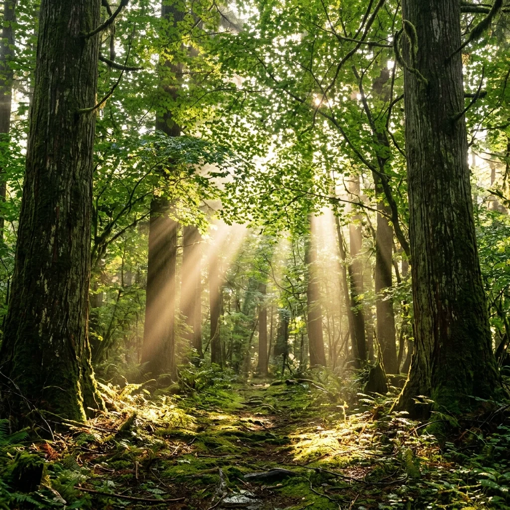 Komorebi: Sunlight Filtering Through Trees - The Subtle Poetic Play of Forest Light